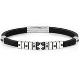 CITY bracelet,steel,rubber Wind Rose 028813/014