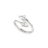 COLOUR WAVE ring, 925  silver, White CZ, Size 15 149810/006