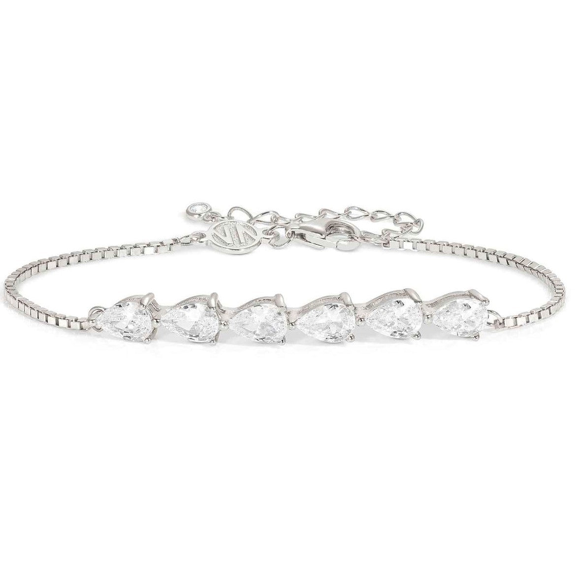 COLOUR WAVE bracelet, 925 silver,CZ, WHITE 149811/001