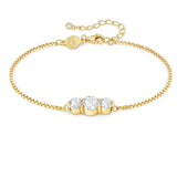 COLOUR WAVE bracelet,925,silver,CZ, Yellow Gold 149816/012