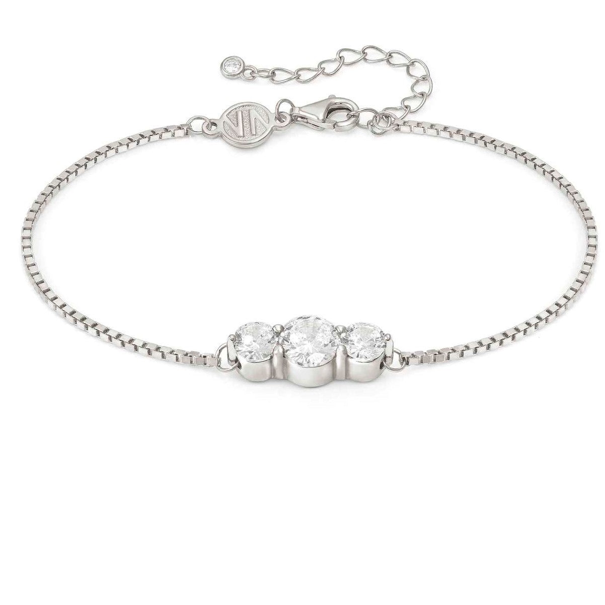 COLOUR WAVE bracelet, 925,silver,CZ, WHITE 149817/001