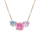 COLOUR WAVE necklace,925 silver, CZ Rose Gold 149820/011