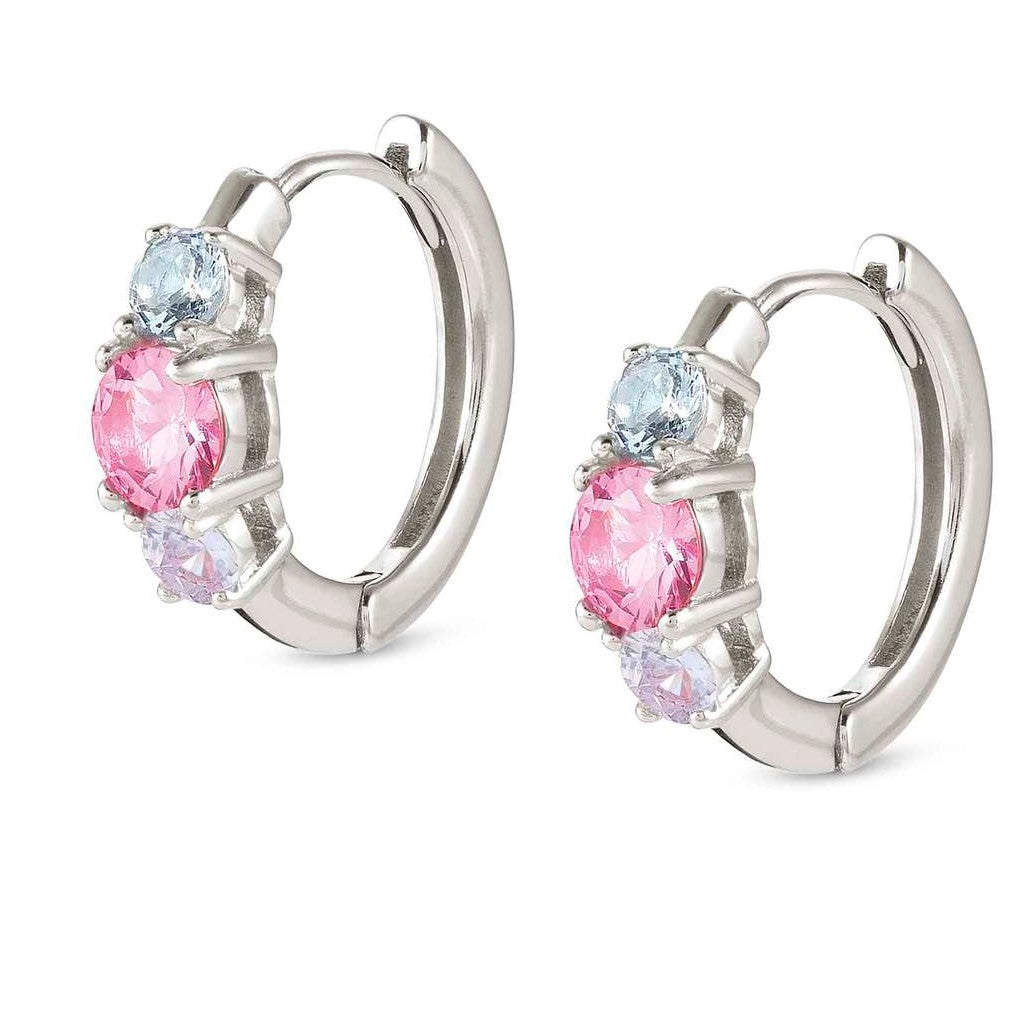 COLOUR WAVE earrings, 925 silver,CZ, MIXED 149823/005