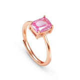 COLOUR WAVE ring,RICH, 925 silver, Pink CZ, 149824/031