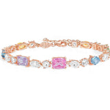 COLOUR WAVE bracelet RICH 925 sterling silver,CZ Rose Gold 149825/011