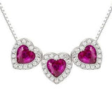 ALLMYLOVE necklace 925 silver,CZ, RED 240303/006