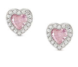 ALLMYLOVE earrings 925 silver ,Cz PINK 240304/002