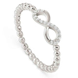 LOVECLOUD ring in 925 sterling silver and cz Infinity Silver Size 11