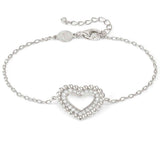 LOVECLOUD bracelet in 925 sterling silver and cz Silver Heart