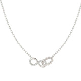 LOVECLOUD necklace in 925 sterling silver and cz Infinity Silver