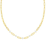 CHAINSOFSTYLE necklace,steel,cz Yellow Gold. 029402/012