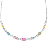 COLOUR WAVE necklace RICH 925 silver,CZ, Silver 149845/010