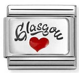 330209/40 Classic COUNTRY SIMBOLS,steel, enamel, 925 sterling silver GLASGOW