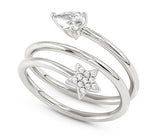 LUCENTISSIMA ring, 925 sterling silver , cz Silver Star