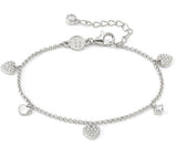 LUCENTISSIMA bracelets, 925 sterling silver, cz (PENDANTS) Silver Heart