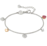 LUCENTISSIMA bracelets, 925 sterling silver, cz (PENDANTS) Rose Gold Heart