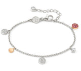 LUCENTISSIMA bracelets, 925 sterling silver, cz (PENDANTS) Rose Gold Round