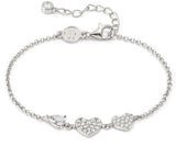 LUCENTISSIMA bracelets, 925 sterling silver, cz Silver Heart