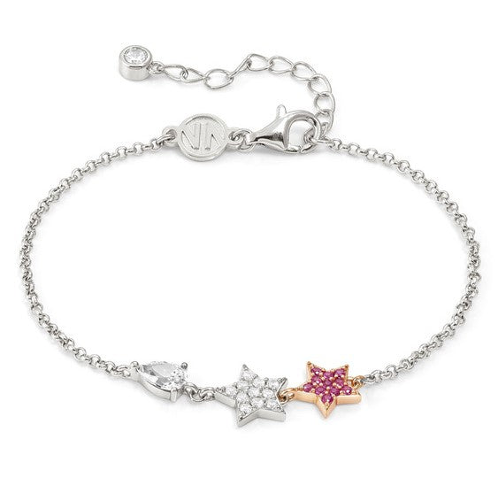 LUCENTISSIMA bracelets, 925 sterling silver, cz Rose Gold Star