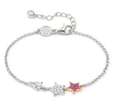LUCENTISSIMA bracelets, 925 sterling silver, cz Rose Gold Star