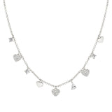 LUCENTISSIMA necklace, 925 sterling silver, cz (PENDANTS) Silver Heart