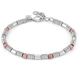 INSTINCTSTYLE bracelet ed. STONES steel, stones PINK OPAL