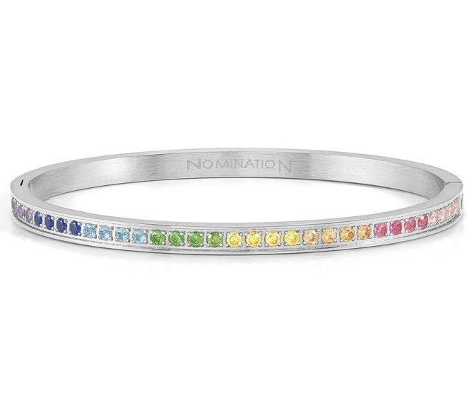 PRETTY BANGLES bracelet, steel, cz SMALL SIZE MIXED