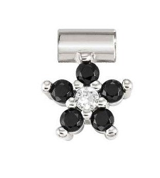 SEIMIA ed. FLORA 925 sterling silver, cz (FLOWERS) BLACK