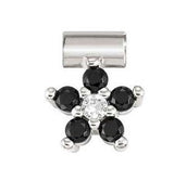 SEIMIA ed. FLORA 925 sterling silver, cz (FLOWERS) BLACK