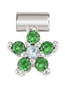 SEIMIA ed. FLORA, 925 sterling silver, cz (FLOWERS) GREEN