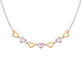 PRINCIPESSINA necklace in steel with BI-TONE fin. and cubic zirconia Heart