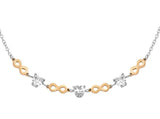 PRINCIPESSINA necklace,steel, BI-TONE fin.CZ Infinity