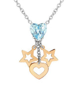 PRINCIPESSINA necklace, steel, BI-TONE fin., cz PENDANTS Star