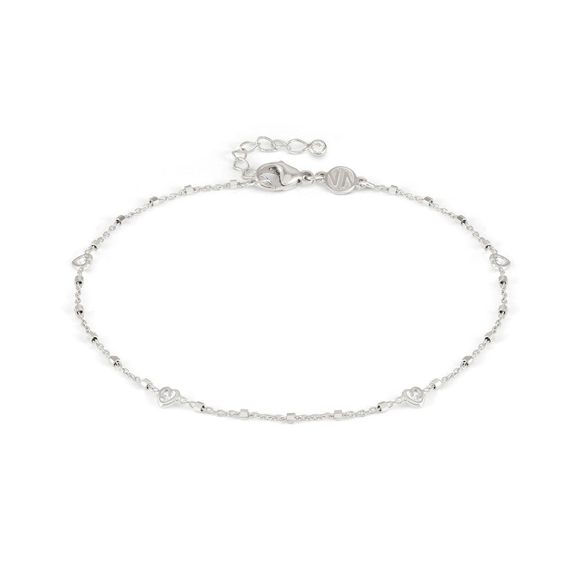 ANKLETS anklet  925 sterling silver  cz Heart