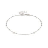 ANKLETS anklet  925 sterling silver  cz Heart