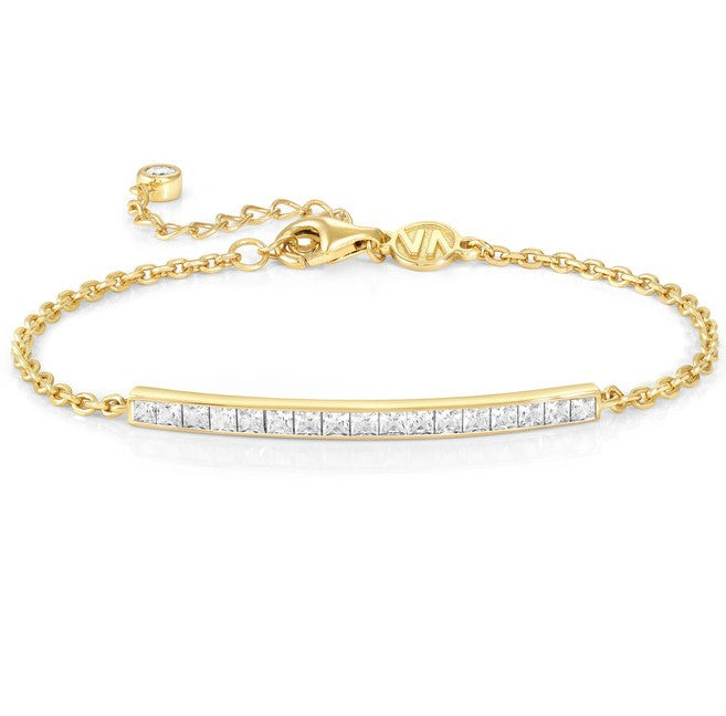CARISMATICA bracelet  925 sterling silver, cz fin. Yellow gold WHITE