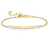 CARISMATICA bracelet  925 sterling silver, cz fin. Yellow gold WHITE