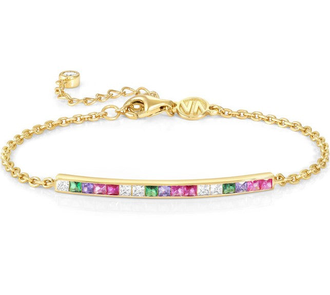 CARISMATICA bracelet  925 sterling silver, cz fin. Yellow gold MIXED
