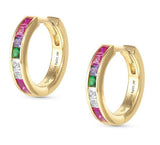 CARISMATICA earrings  925 sterling silver, cz fin. Yellow gold MIXED