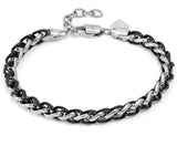 BEYOND bracelet ed. HYPER  steel CORD S/steel & Black