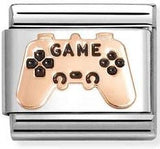 430202/26 Classic steel, enamel, 9k rose gold Black controller
