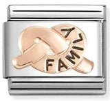 430202/37 Classic  steel, enamel , 9k rose gold FAMILY knot