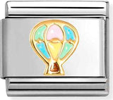 030285/66 Classic  steel, enamel, 18k gold Hot Air Balloon