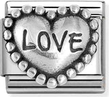 330101/88 Classic OXIDIZED SYMBOLS in st.steel  925 silver Love Heart
