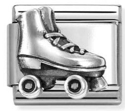 330101/91 Classic OXIDIZED SYMBOLS in st.steel  925 silver Roller Skates
