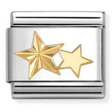 030149/65 Classic SYMBOLS steel and 18k gold Diamond stars
