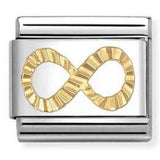 030149/66 Classic SYMBOLS steel and 18k gold Diamond infinity