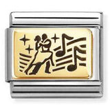 030166/68 Classic PLATES (IC) in steel and 18k gold Dance couple