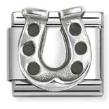 330101/94 Classic OXIDIZED SYMBOLS in st.steel and 925 sterling silver Horseshoe 1