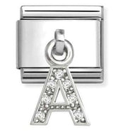 331818/01 Classic CHARMS LETTERS CZ steel & sterling silver A